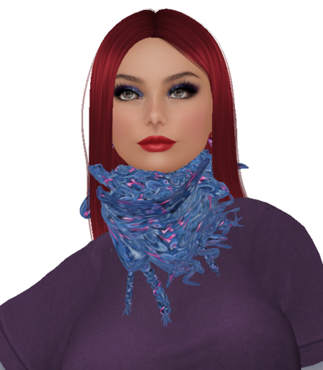 MSACS Ribbon Paisley Blue Bandana Scarf