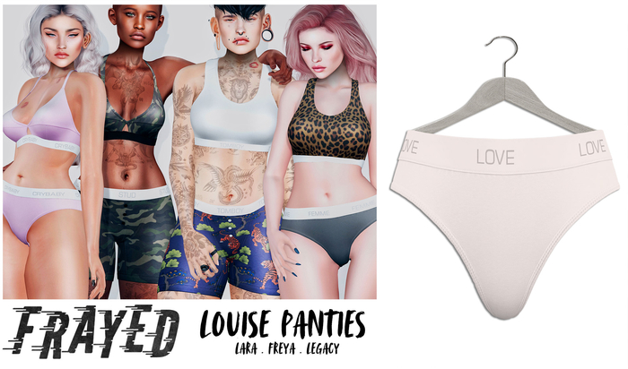 Frayed - Louise Panties - White