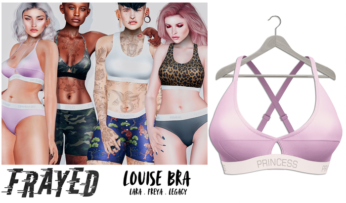 Frayed - Louise Bra - Pink