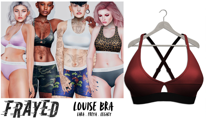 Frayed - Louise Bra - Red