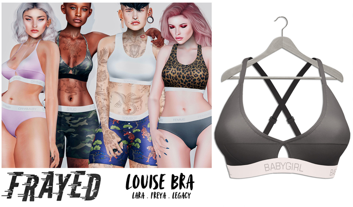 Frayed - Louise Bra - Grey