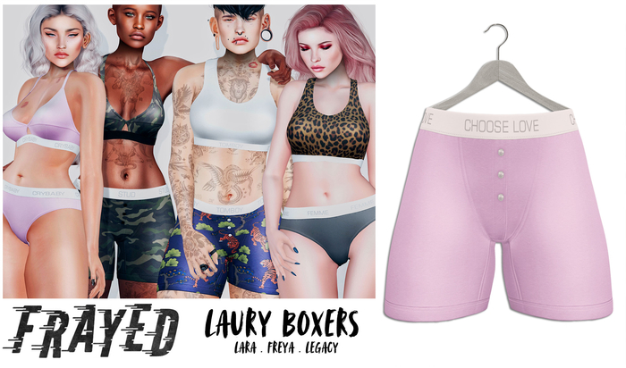 Frayed - Laury Boxers - Pink