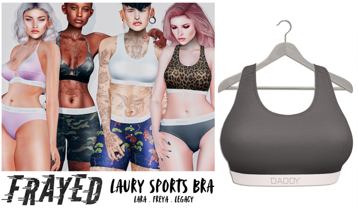Frayed - Laury Sports Bra - Grey