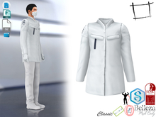 WC1696 Mens Space Scientist White Lab Coat DEVKIT