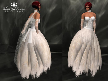 Second Life Marketplace - Ivory Feather Gown