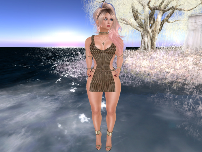Para's Open tunic for Maitreya - Chain Maille - Bronze