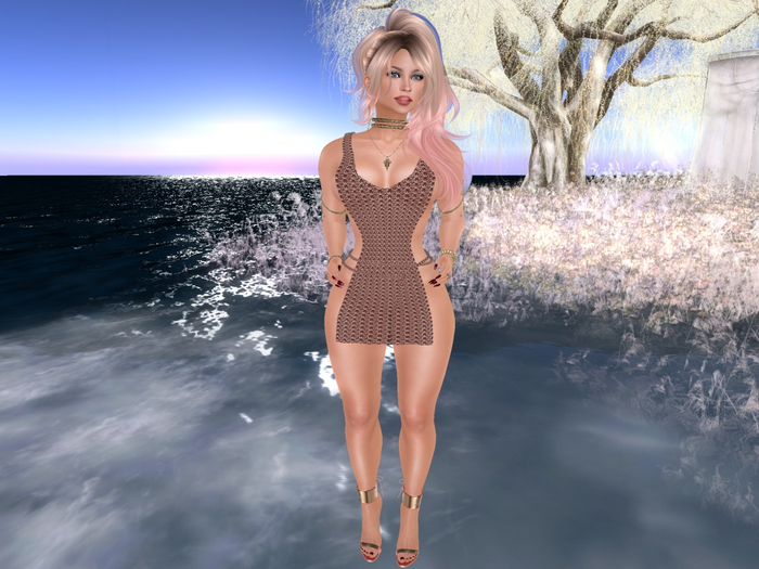 Para's Open tunic for Maitreya - Chain Maille - Copper