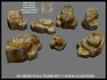 GD MESH FULL PERM SET 7 ROCK CLUSTERS