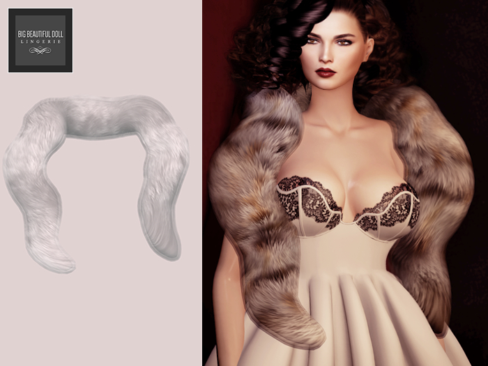 BigBeautifulDoll - Lauren Fur Stole - White