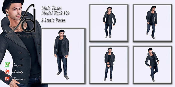Fre Designs Male Poses Model Pack #001
