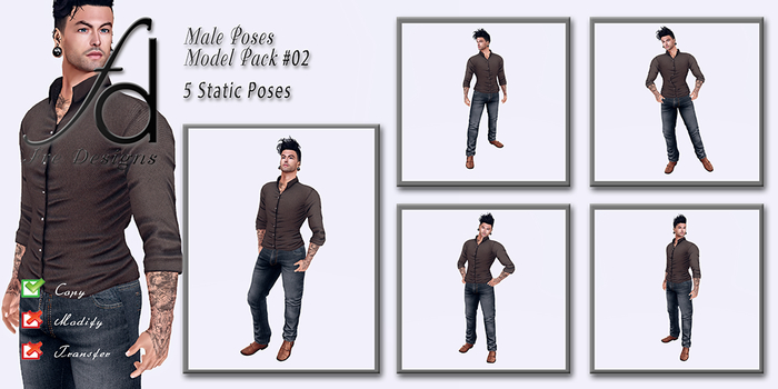 Fre Designs Male Poses Model Pack #002