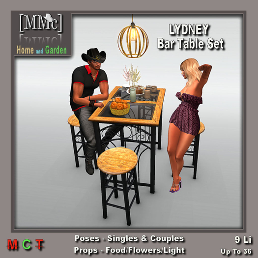 [MMc] LYDNEY Bar Table Set (Wear To Unpack)