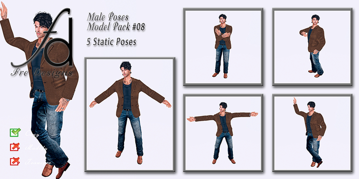 Fre Designs Male Poses Model Pack #008