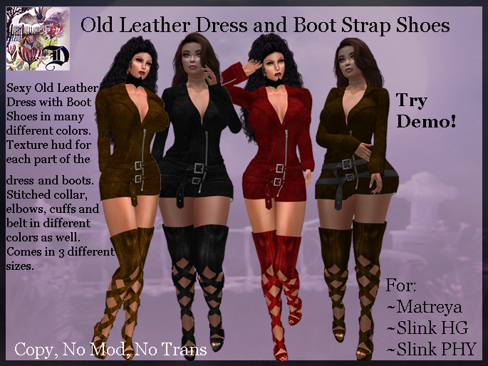 Old Leather Dress and Boot Strap Shoes