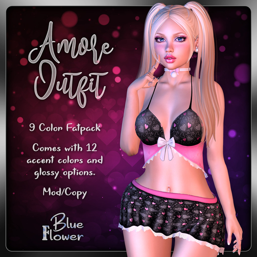 Blue Flower - Amore Outfit - fatpack
