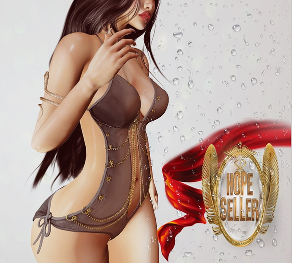 [HS] Rain Leather BodySuit [Grey]