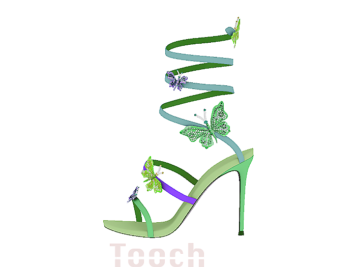 Tooch - Butterfly Heel - Green
