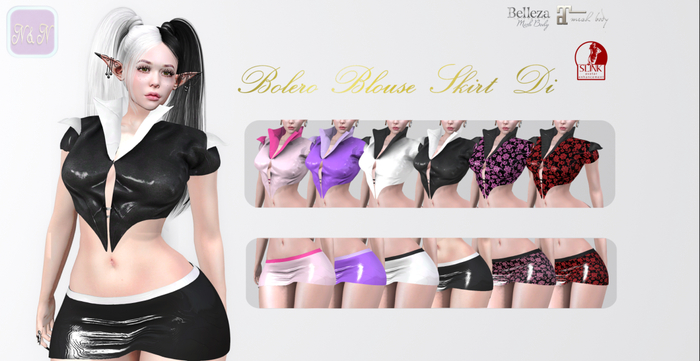 [N&N]-SKIRT-M,L-B,V-S,PH.BOLERO BLUSE-M,L-B,V-S,PH