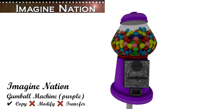 Gumball Machine (purple)-touch for bubble gum