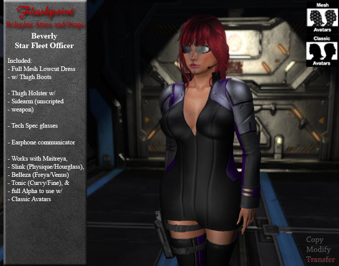 Beverly Star Fleet Officer - Purple