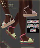 >> UnPack HUD << YELIZ MESH "BOHO" Platform Wedges