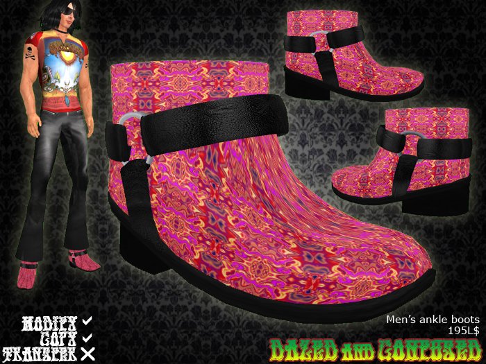 Mens Psychedelic boots 1