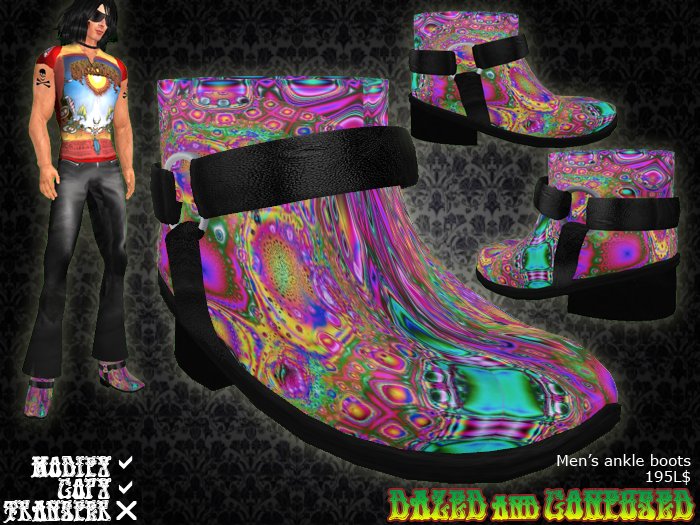 Mens Psychedelic boots 2