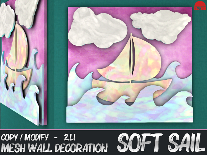 'Soft Sail' Wall Decoration - 2.li - REDSUN
