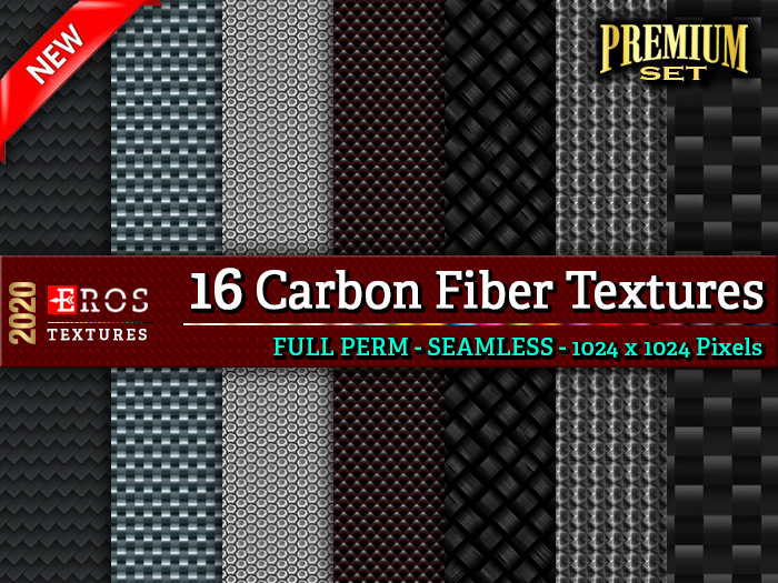 16 Carbon Fiber Textures by {EROS Textures Lab}