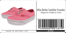 Mia Bebe TODDLER & YOUTH Saddie Sneaks - Rose [Wear]