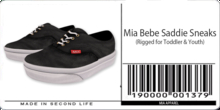 Mia Bebe TODDLER & YOUTH Saddie Sneaks - Ebony [Wear]
