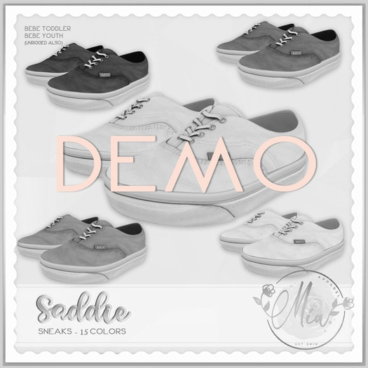 Mia Bebe TODDLER & YOUTH Saddie Sneaks - DEMO [Wear]