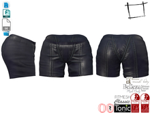 Dae Obj FBX For Ladies Black Leather Shorts Slink, Maitreya, Ocacin Voluptuous, Belleza, Tonic