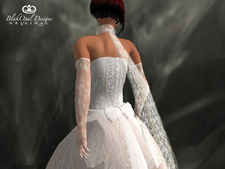 Second Life Marketplace - Ivory Feather Gown