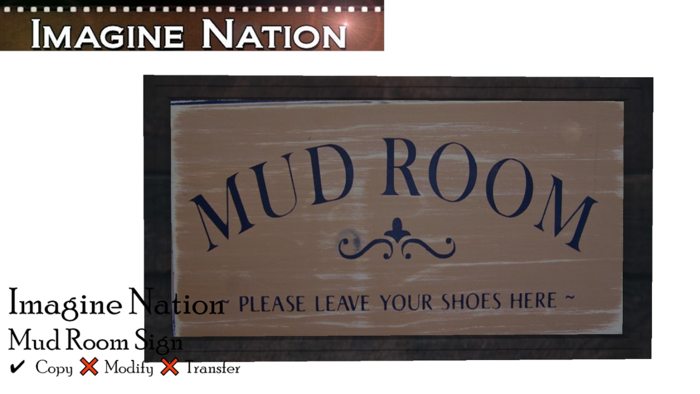 Mud Room Sign Shabby Pink