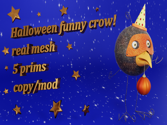 halloween funny crow real mesh boxed for mp