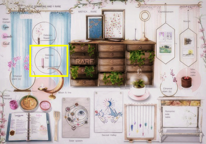 ionic : Delicate fire (Wire wall decor)