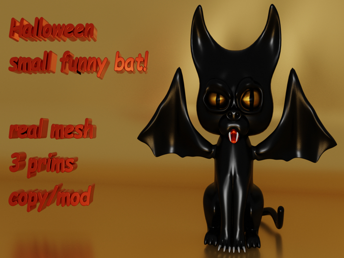 halloween small funny bat real mesh boxed