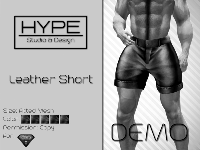 [ HYPE ] Leather Short DEMO - Fitted Mesh