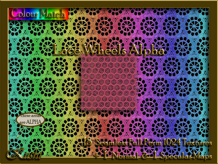 !Kushi! LaceWheelsALPHA Textures -WearToUnpack