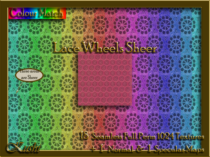 !Kushi! LaceWheelsSHEER Textures -WearToUnpack