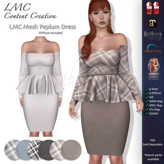 LMC Mesh - Peplum Dress -