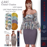 LMC TGA - Peplum Dress - Leaves -