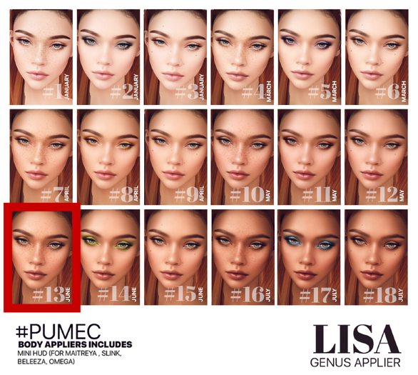 #13  [PUMEC]  -  LISA  - JUNE --- GENUS app.