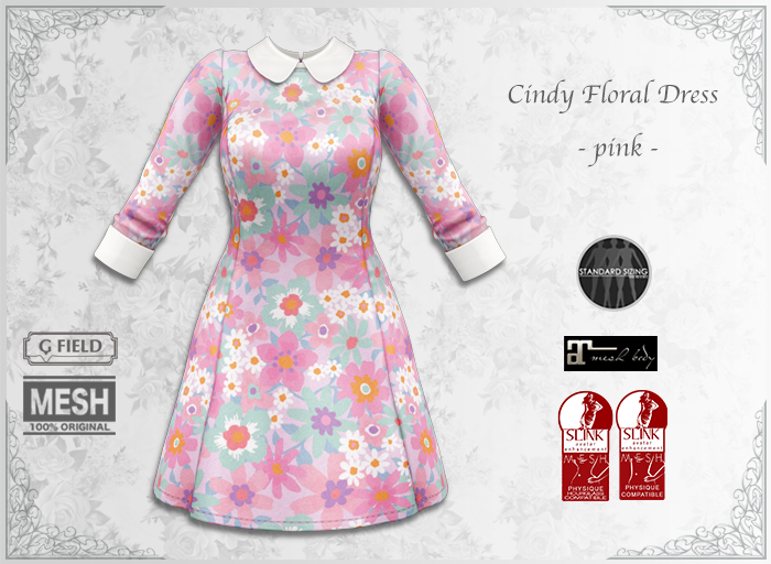 *GF* Cindy Floral Dress -pink- BOX