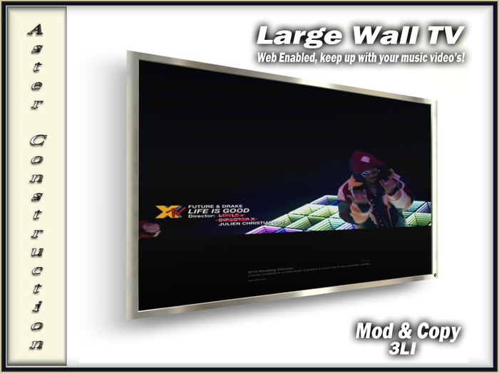 ~Web Enabled Large Wall TV - Silver~