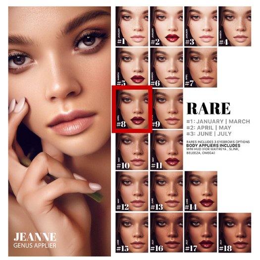 #8  [PUMEC]  -  JEANNE  - APRIL --- GENUS app.