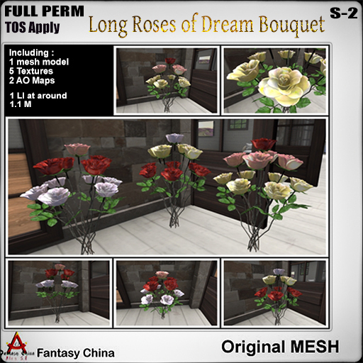 FC- FP Mesh Long Roses of Dream Bouquet B