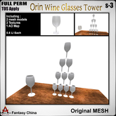 FC- FP Mesh Orin Wine Glasses Tower S-3 B
