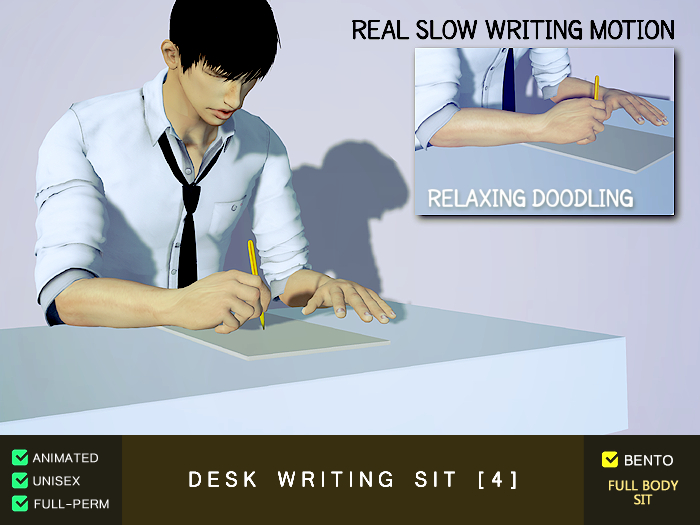Desk Writing Sit 4 (Slow doodling)